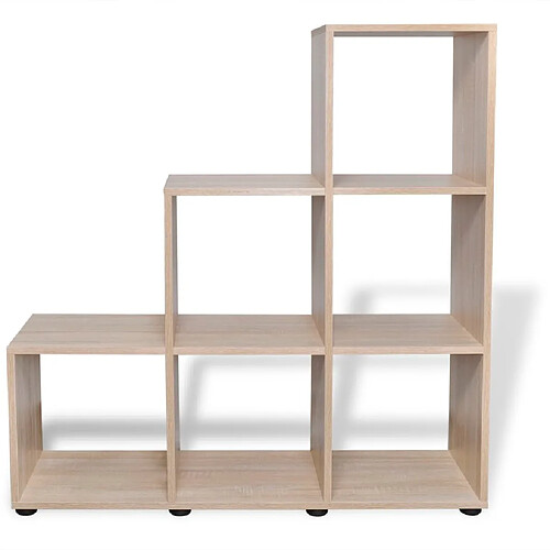 Helloshop26 Étagère armoire meuble design bibliothèque/étagère 107 cm couleur de chêne 2702016/2