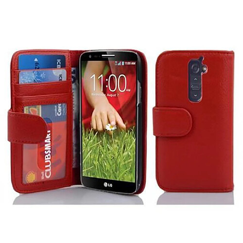 Cadorabo Coque LG G2 Etui en Rouge