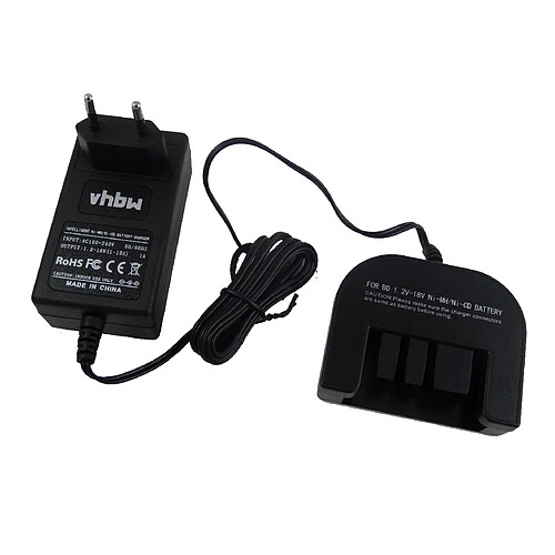 vhbw Chargeur d'alimentation 220V pour outil Black & Decker HPD1202KF, HPD1400, HPD14K-2, HPS1440, KC2000FK, KC2002F, KC2002FK, NM14, PS12HAK