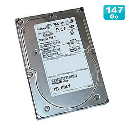 Seagate Technology Disque Dur 146Go Fibre Channel 40 Pin Seagate ST3146707FCV 10000 RPM · Occasion