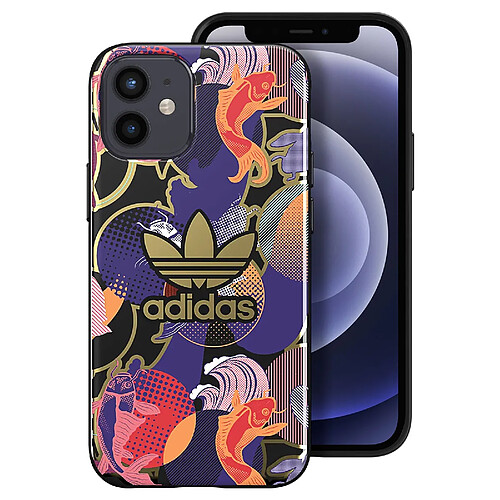 Adidas Coque pour iPhone 12 Mini Bords Surélevés Allover Print CNY Multicolore