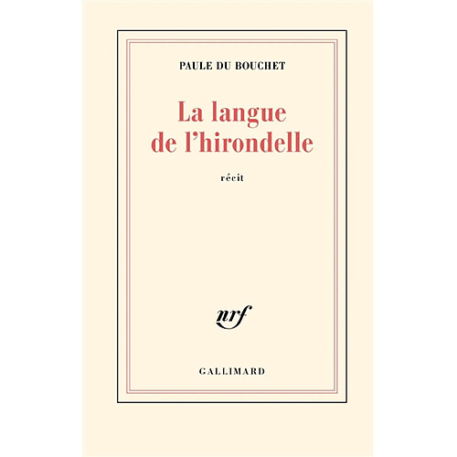 La langue de l'hirondelle : récit