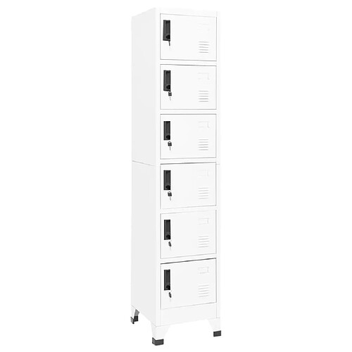 vidaXL Armoire à casiers Blanc 38x40x180 cm Acier