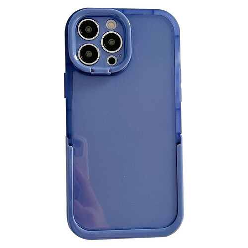 Coque en TPU anti-chute avec béquille pour votre iPhone 14 Pro Max - bleu