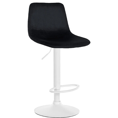 Non Tabouret de bar Divo velours blanc