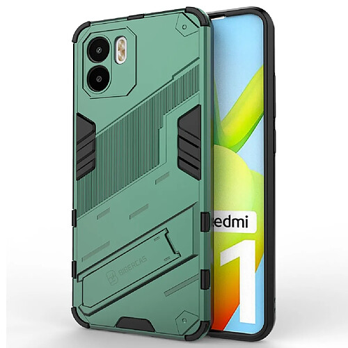 Coque en TPU anti-chute avec béquille pour votre Xiaomi Redmi A1 4G - vert