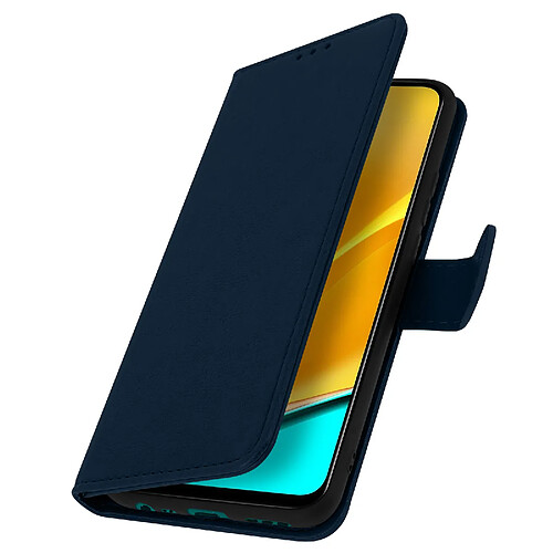 Avizar Étui pour Xiaomi Redmi 9 Clapet Portefeuille Fonction Support Vidéo Bleu Nuit