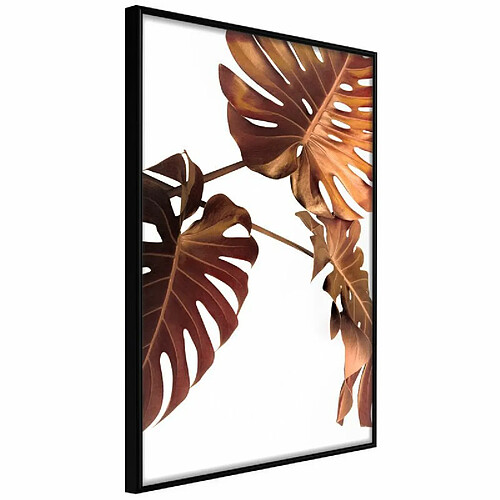 Paris Prix Affiche Murale Encadrée Copper Monstera 30 x 45 cm Noir