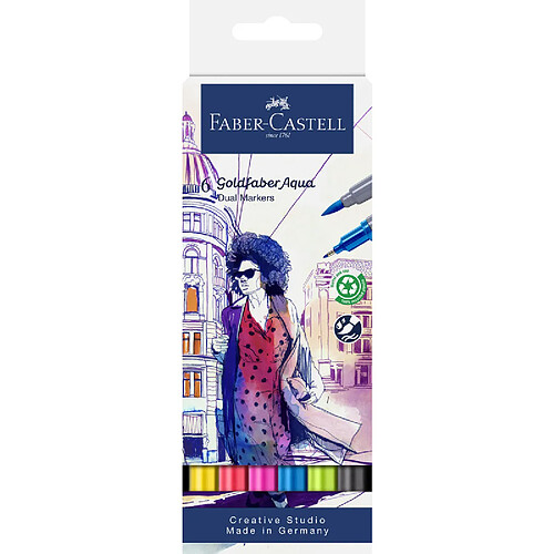 FABER-CASTELL Marqueur aquarelle GOLDFABER, étui de 6 ()