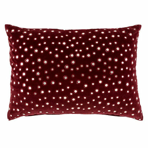 Paris Prix Coussin Rectangulaire Miroir Coton 40x60cm Rouge