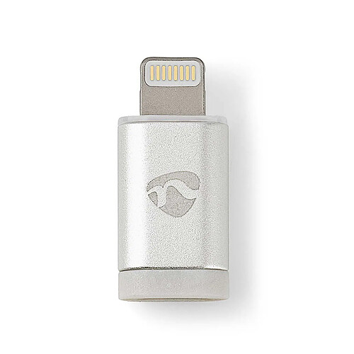 NEDIS Adaptateur de Synchronisation et de Charge Lightning Mâle 8 Broches vers USB 2.0 Micro-B Femelle