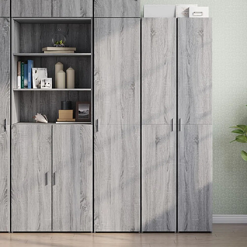 vidaXL Buffet haut sonoma gris 40x42,5x185 cm bois d'ingénierie