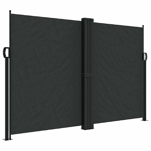 Maison Chic Auvent latéral rétractable de balcon | Store extérieur | Auvent solaire Noir 160x1200 cm -GKD77224