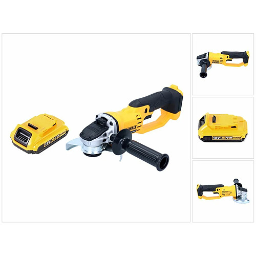 DeWalt DCG 412 - 18 V 125 mm XR Li-Ion Meuleuse sans fil + 1x Batterie DCB 183 18V - 2 Ah / 2000 mAh XR Li-Ion - Sans Chargeur