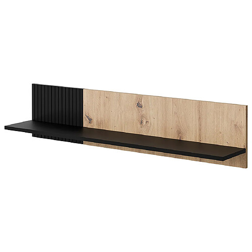 Bestmobilier Cambridge - étagère - bois et noir - 110 cm