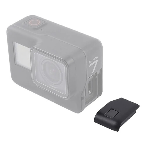 Wewoo Pièce de réparation du cache de porte d'interface latérale noire pour GoPro HERO7 noir