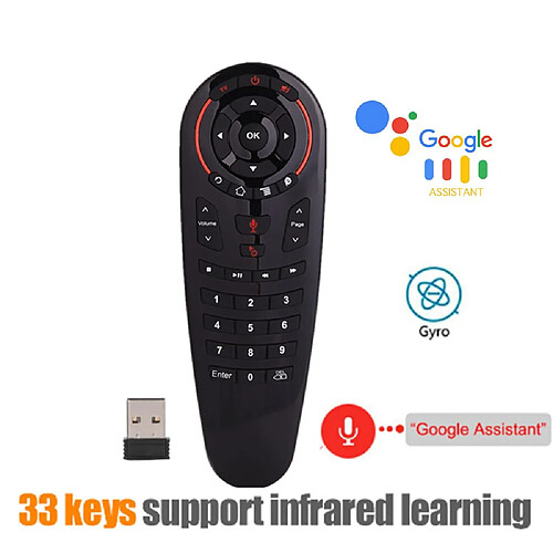 Universal G30S Air Mouse, clavier sans fil, télécommande vocale, support 33 touches et apprentissage infrarouge, Android TV Box H96 max x96 max | télécommande