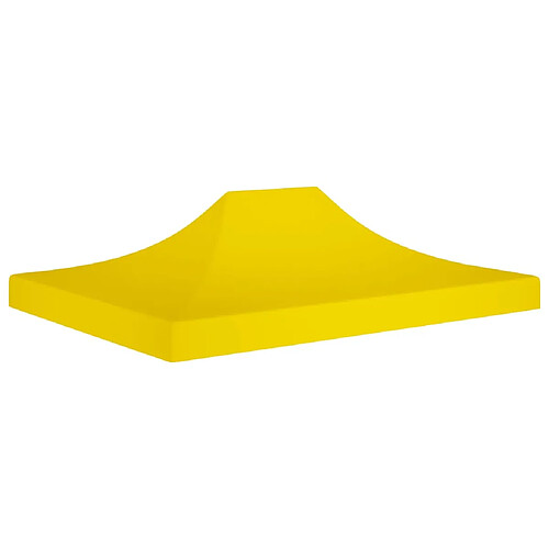 vidaXL Toit de tente de réception 4x3 m Jaune 270 g/m²