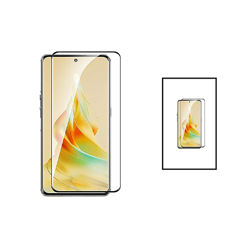 PHONECARE Kit 2 Film Verre Trempé 5D Full Cover pour Oppo Reno 8T 5G - Transparent / Noir