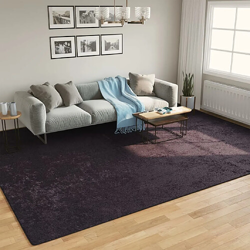 vidaXL Tapis lavable anthracite 400x300 cm antidérapant