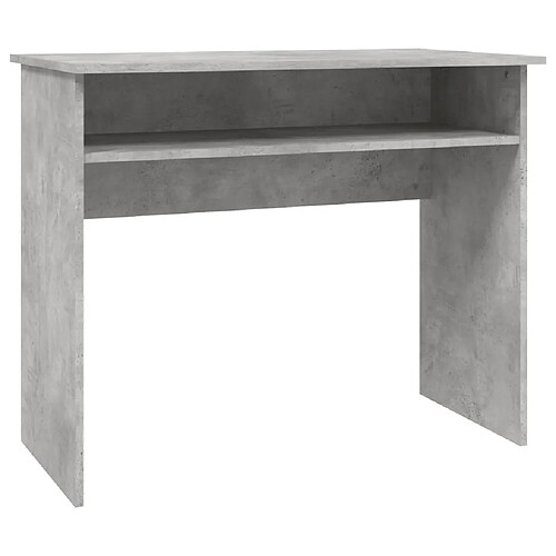 Maison Chic Bureau,Table de travail pour chambre Gris béton 90x50x74 cm Aggloméré -GKD34563