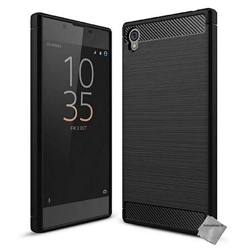 Htdmobiles Coque silicone gel carbone pour Sony Xperia L1 + film ecran - NOIR