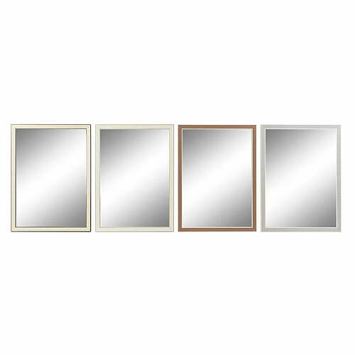 DKD Home Decor Miroir mural - 4 Pièces