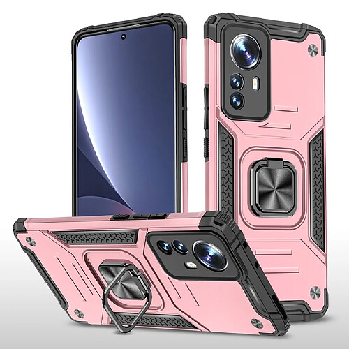 Coque en TPU anti-chocs avec béquille, or rose pour votre Xiaomi 12 Pro