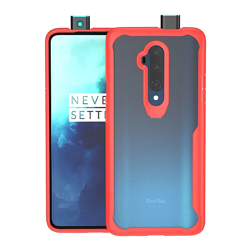 Wewoo Coque Souple Pour OnePlus 7T Pro Transparent PC + TPU Etui de protection antichoc à couverture totale Rouge