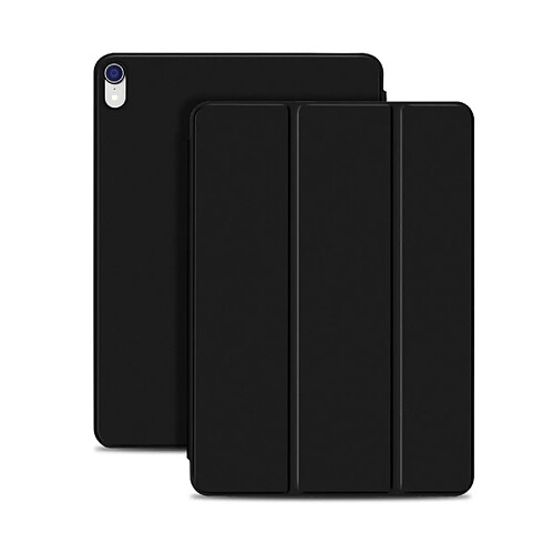 Wewoo Housse Étui Coque en cuir magnétique avec pince double face à rabat horizontal ultra-mince pour iPad Pro 11 pouces 2018avec support rabattable et fonction veille / réveil noir