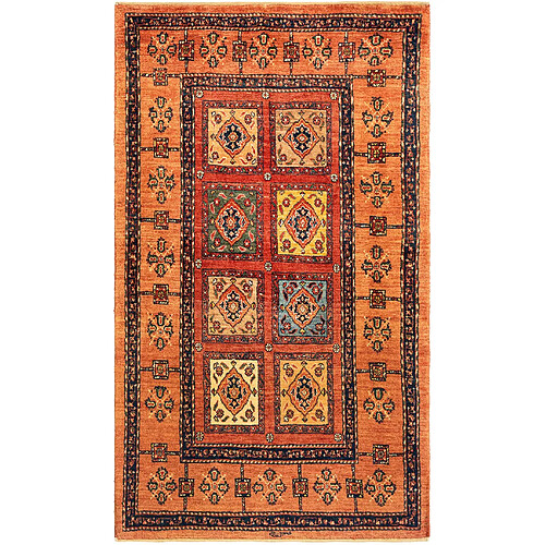 Vidal Tapis de laine 177x103 orange Kashkuli