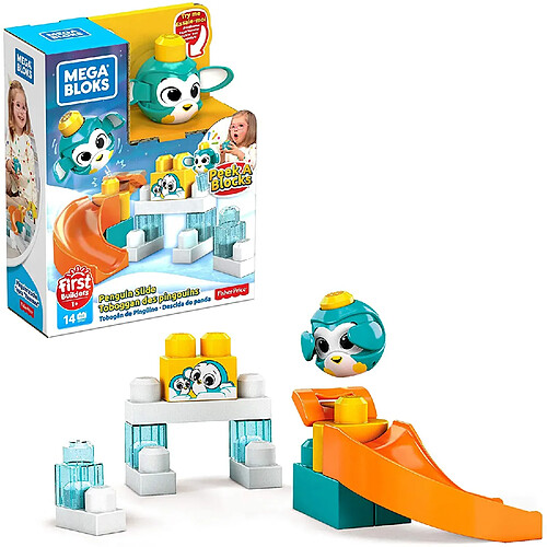 Mega Bloks Coffret Le Toboggan des Pingouins de 14 pièces pour enfant et bébé dès 1 an