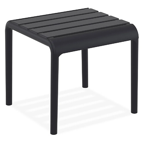 Alterego Table basse 'SIDONY' noire en matière plastique