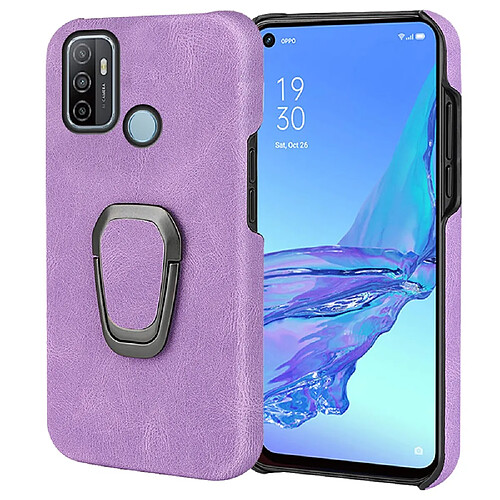 Coque en TPU + PU anti-chocs avec béquille, violet pour votre Oppo A53(2020)/A32 (2020)