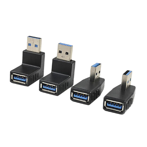 Usb 3.0 Un Mâle à Rallonge Femelle 90 Degrés à Angle Droit Pour Étendre Câble Existant ou Changer Type D'interface