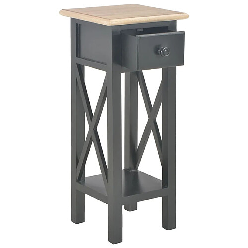 Maison Chic Table d'appoint | Table Basse Noir 27 x 27 x 65,5 cm Bois -GKD25864