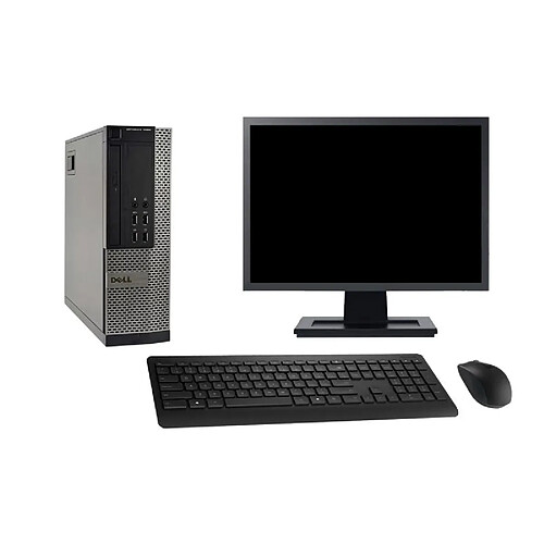 PC Dell 7020 SFF Ecran 22" Intel i7-4790 RAM 8Go SSD 120Go Windows 10 Wifi · Occasion