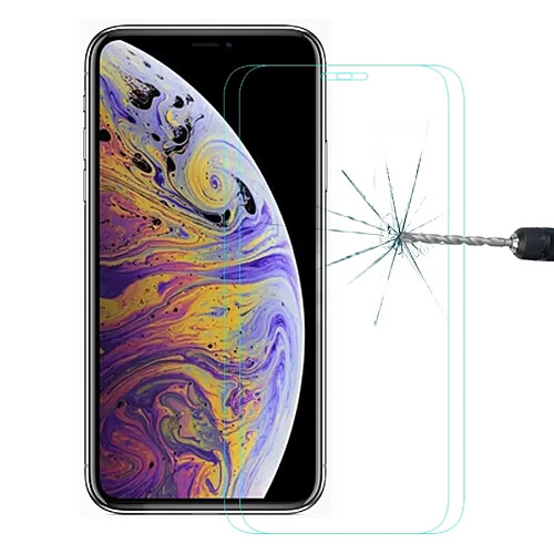 Wewoo 2 PCS 0.26mm 9H 2.5D Film en verre trempé pour iPhone XS Max