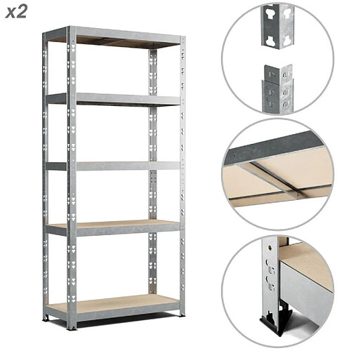 Eurospen Europsen Lot de 2 étagères modulables