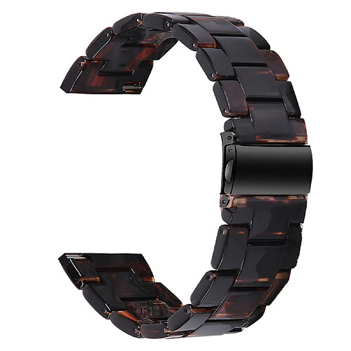 Bracelet en résine attache rapide, 22mm, marron foncé pour votre Fossil Gen5 Carlyle/Gen5 Julianna/Gen5 Garrett/Gen5 Carlyle HR