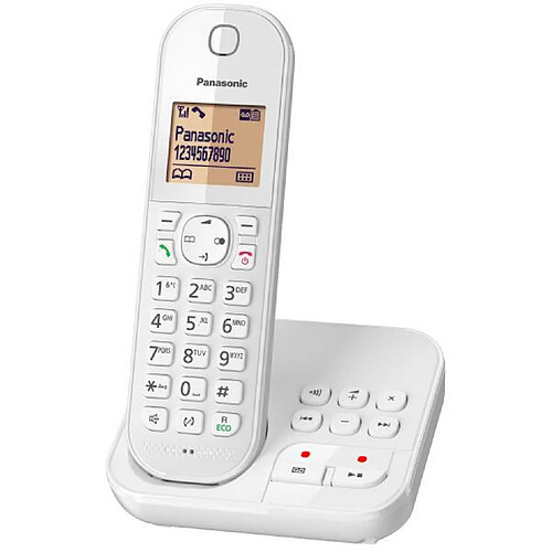 Téléphone sans fil dect blanc avec répondeur - kxtgc420frw - PANASONIC