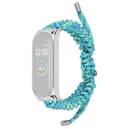 Bracelet en nylon corde tressée, réglable, vert pour votre Xiaomi Mi Band 5/6