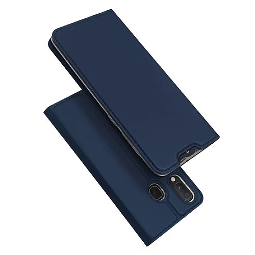 Dux Ducis Etui en PU avec support bleu foncé pour votre Samsung Galaxy A20e