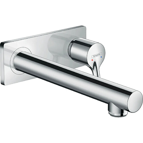 Hansgrohe - Mitigeur de lavabo Talis S encastré mural bec 225 mm bonde à écoulement libre chromé