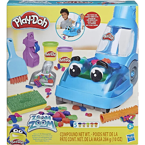 Hasbro Playdoh Zoom Zoom Kit d'aspiration et de nettoyage