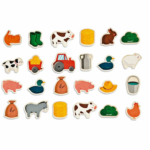 Lot de 24 magnets Ferme - Janod