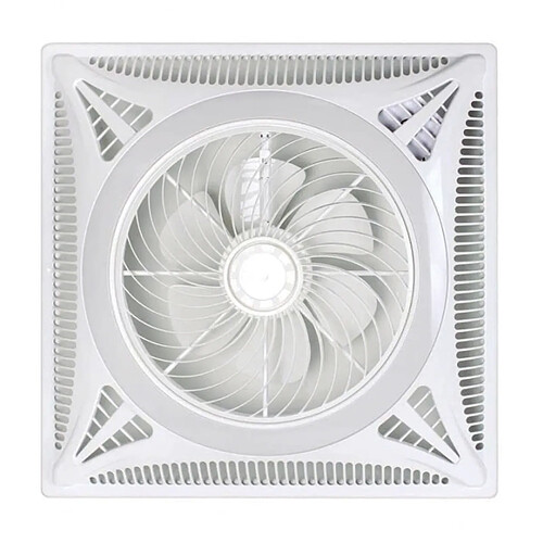 Ventilateur encastrable PANEL Blanc, 6 pales, 20W LED 3000-6000K, HxP59,8x59,8cm