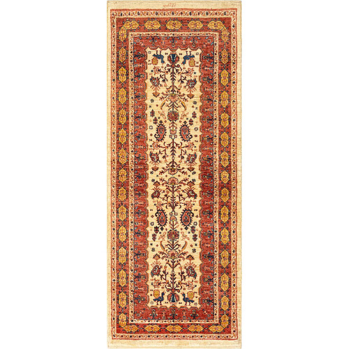 Vidal Tapis de couloir en laine 209x79 rouge Kashkuli