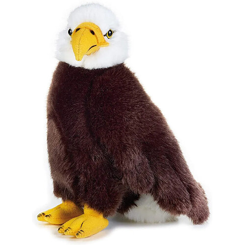 National Geographic peluche aigle marron blanc jaune