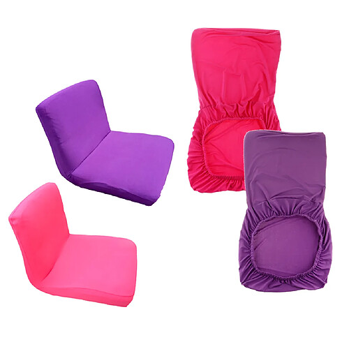 spandex violet et rouge stretch couverture de chaise courte